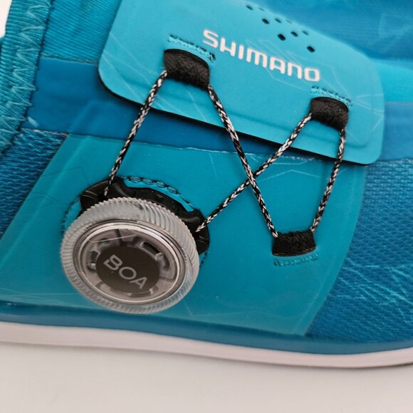 Shimano W-IC3 WSH-IC300 Indoor Cycling Shoes Size 7 Teal 4-bolt cleat compatible - Picture 9 of 10